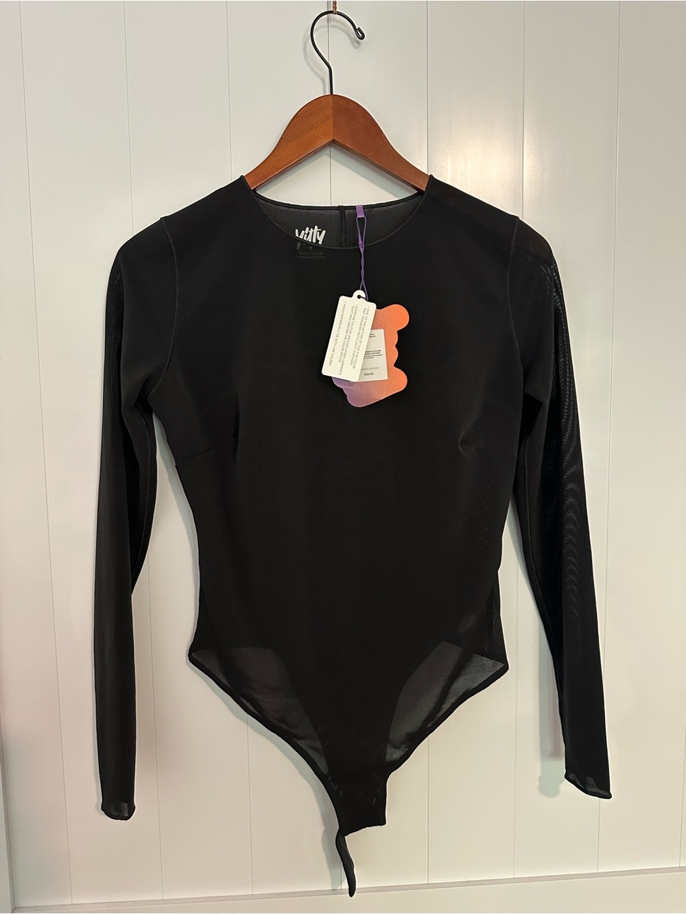 YITTY Black Long-Sleeve One-Piece Swim Bodysuit